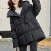Winter Down Jacket Women Fashion Thick Warm Fluffy Parkas Loose Oversized Puffer Coat Outwear