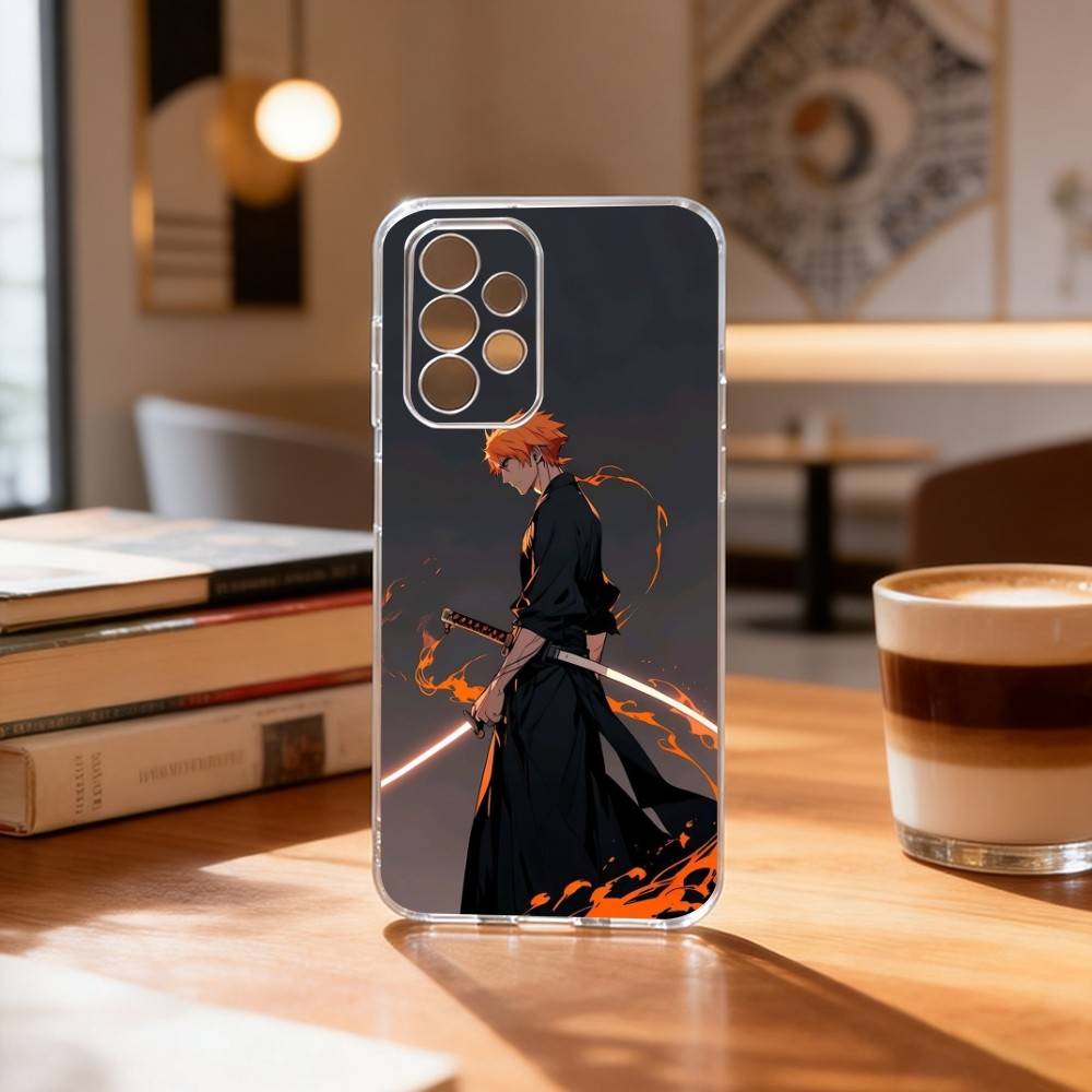 

B-BLEACH Ichigo K-Kurosaki-I Phone Case Transparent Silicone Soft For Samsung S25,S24,S21,S22,S23,S30,Ultra,S20,Plus,Fe Samsung S24ULTRA
