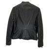 EMPORIO ARMANI BNB04P B2P20 Black Leather Switch Rider's Stand Jacket Jacket 40 blackUsed