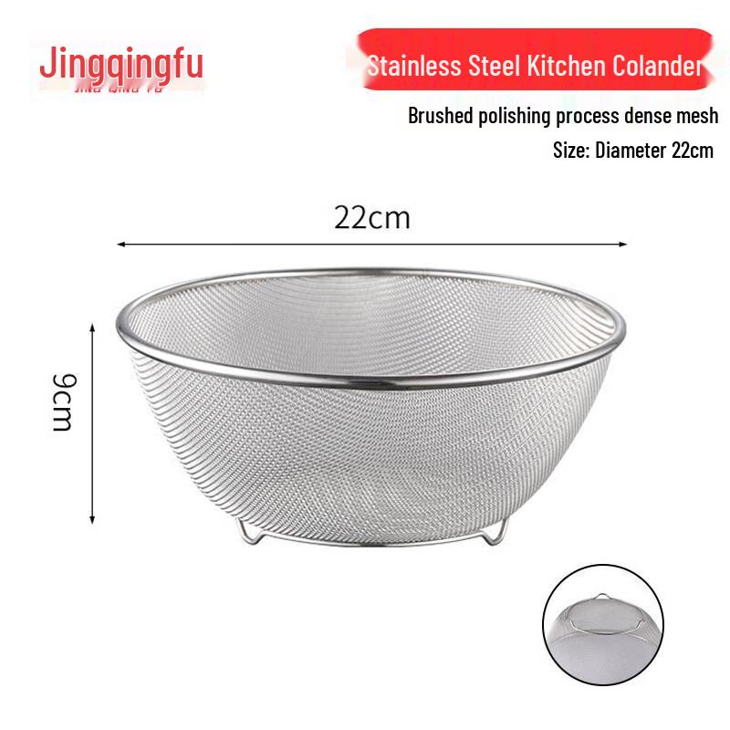Jingqingfu Stainless Steel Multi-Purpose Kitchen Bowl with Scale