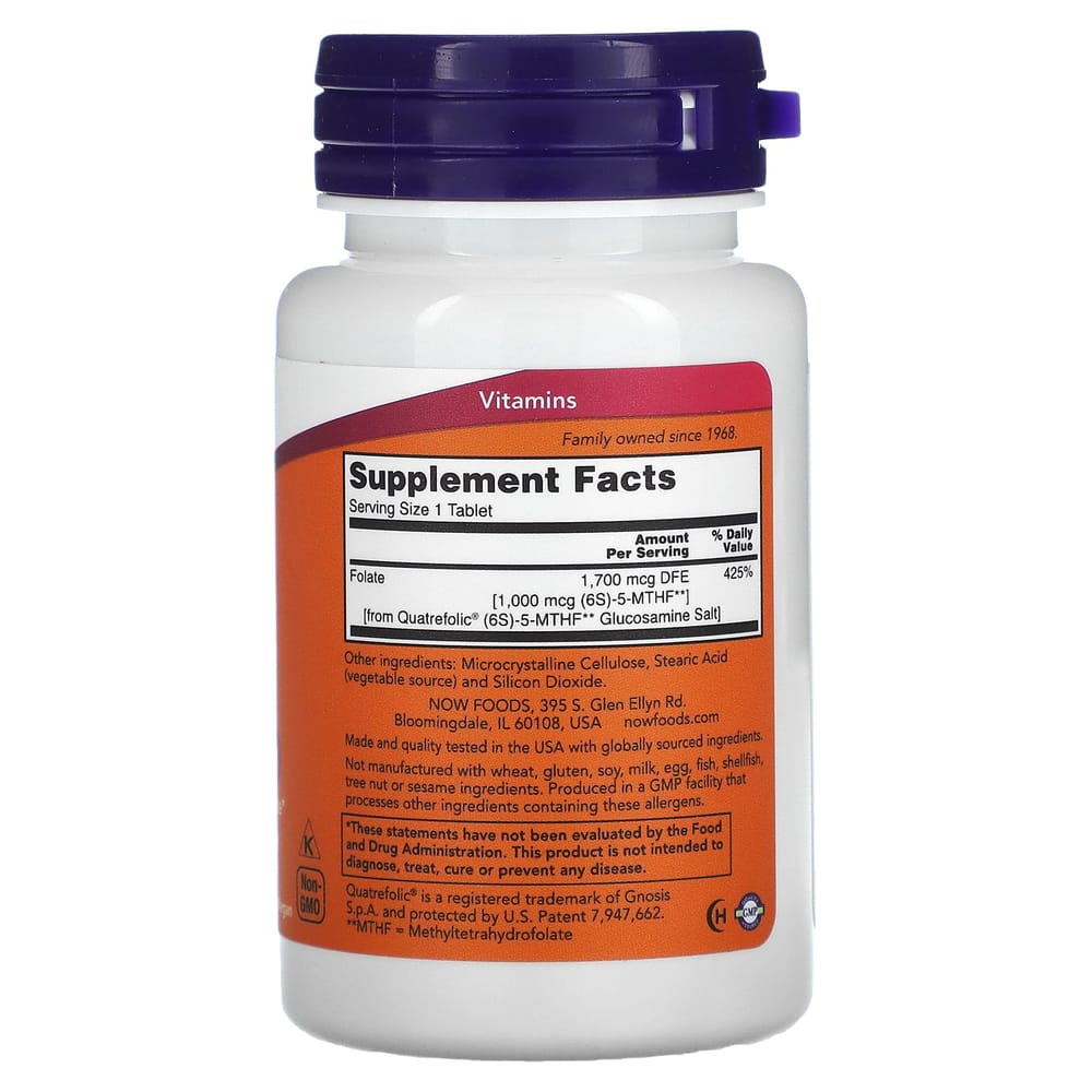NOW Foods Methylfolaat 1000mcg, 90 Tabletten
