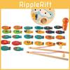 Wooden Fishing Game For Kids With Colorful Pieces For Early Education And Play