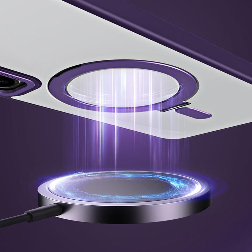 For Samsung Galaxy S23 Ring Kickstand Magnetic Phone Case TPU+Acrylic Matte Phone Cover