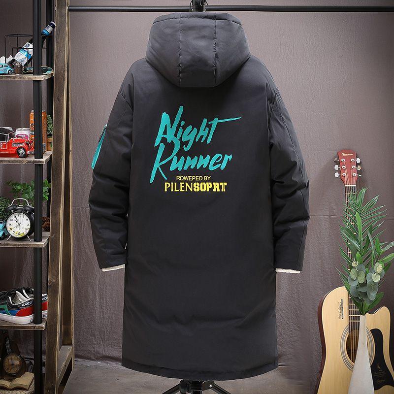 Padded-on Men's Medium and Long Thickened Down Cotton-padded Clothes, Winter Cotton-padded Jackets, Men's Jackets.