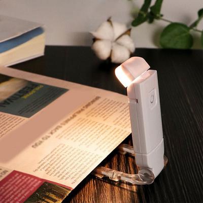 USB Rechargeable Portable Clip-on LED Reading Light Eye Care Book Lamp Night Light for Reading In Bed