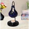 Difusor de Aceite Aromático de Cerámica Colgante Quemador para Decoración y Regalo de Fragancia para el Hogar, 4 x 8 Pulgadas (Colgante - Azul)