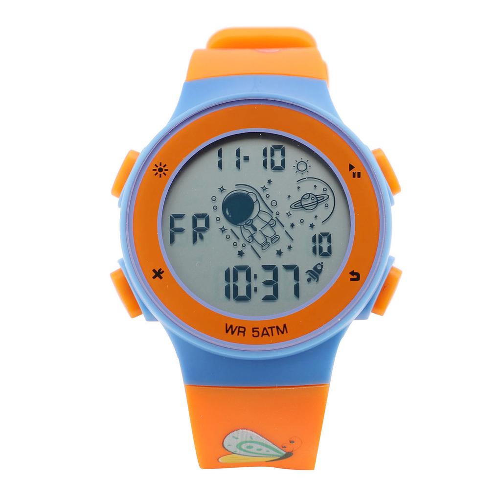 Kids Digital Watch Colorful LED Backlight 50M Water Proof Stopwatch Calendar Alarm TPU Strap 12 24 H Chronograph Watch
