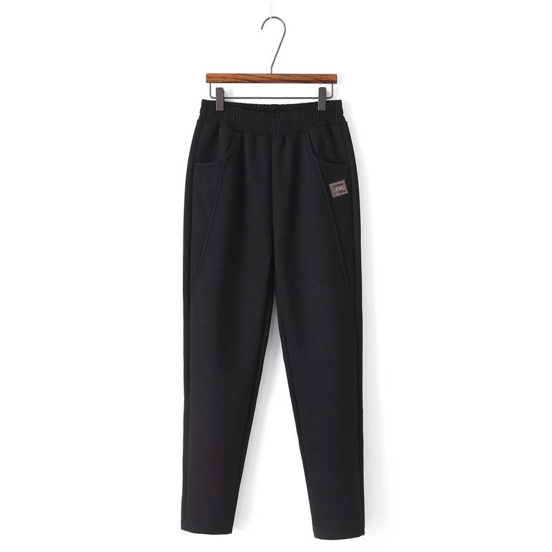 Women's Fleece-Lined Harem Pants for Spring, Autumn, and Winter – Ideal for Middle-Aged and Elderly