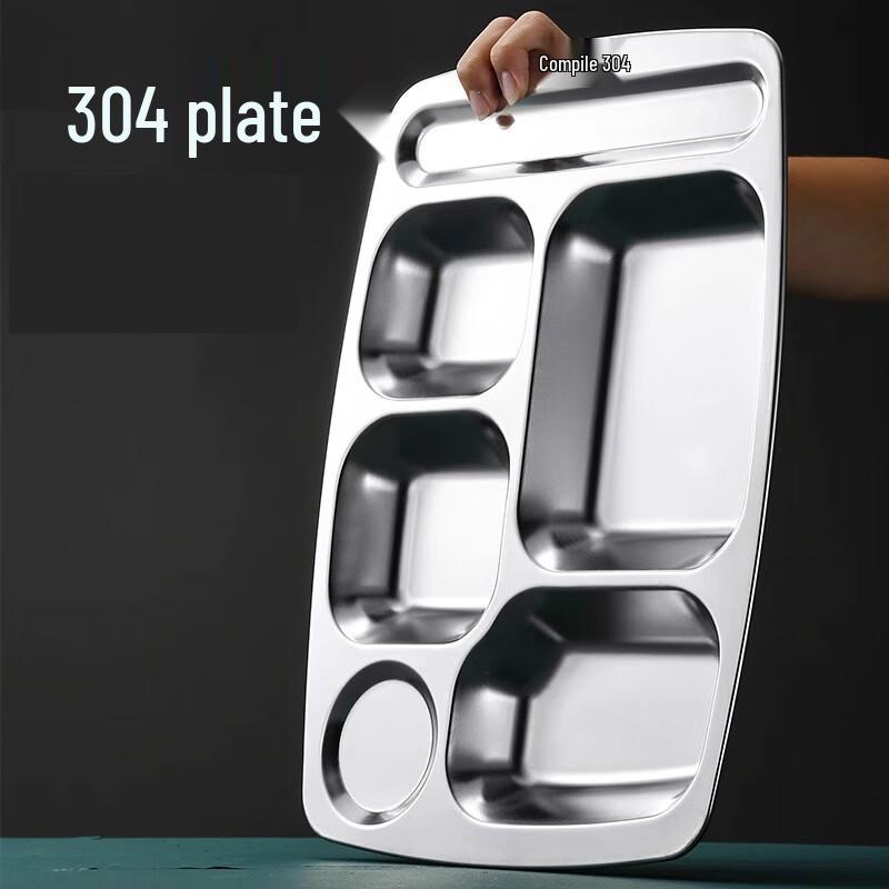 304 Edelstahl Unterteilter Mittagsteller