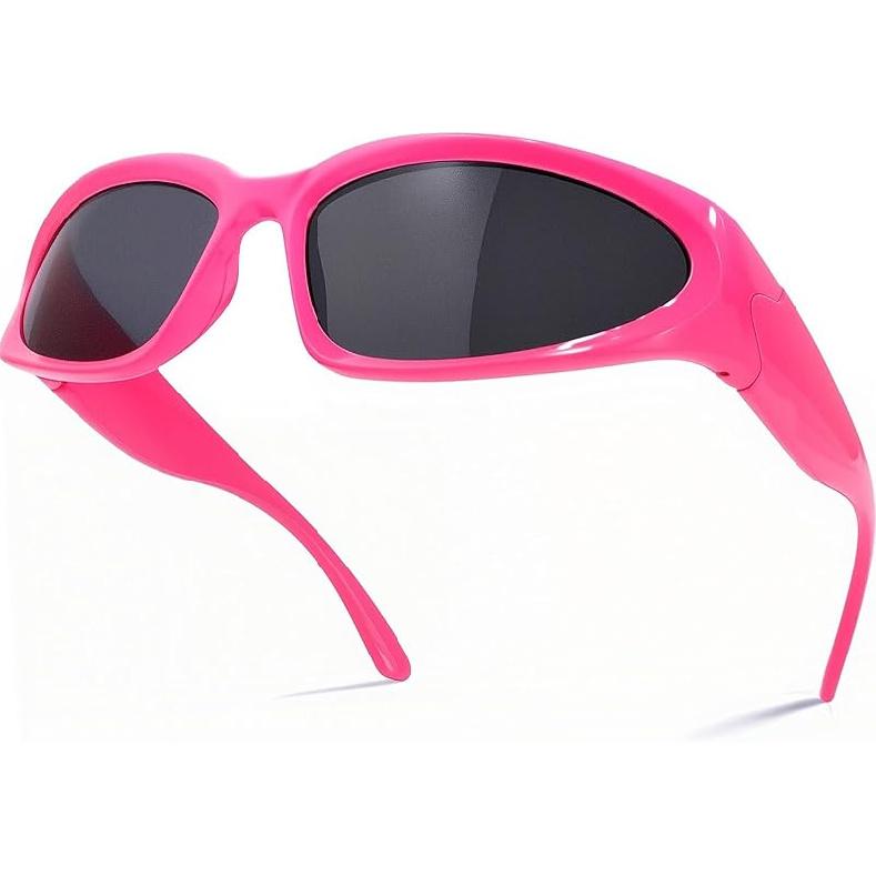LASPOR Wrap Around Sport Sunglasses for Women Men Sport Shades Glasses Y2K Sunglasses