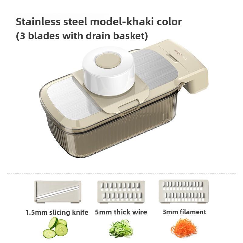 

Multi-functional Vegetable Slicer, Potato Shreds, Grater, Slicer, Shredder and Grater With 3 blades
