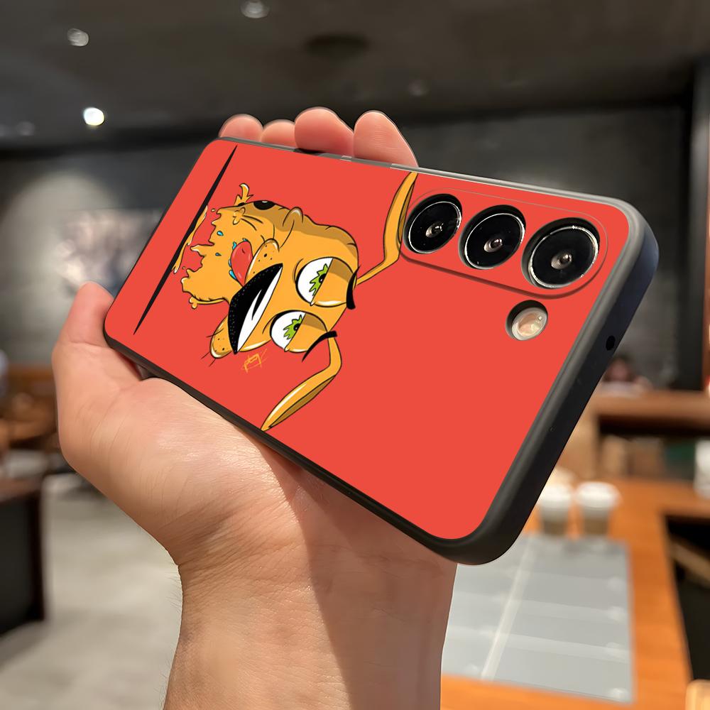 Cute Cartoon Dog The Cowardly Phone Case For Samsung A56 A36 A26 A16 A15 A25 A35 A55 A14 A34 A24 A54 Black Soft Shell