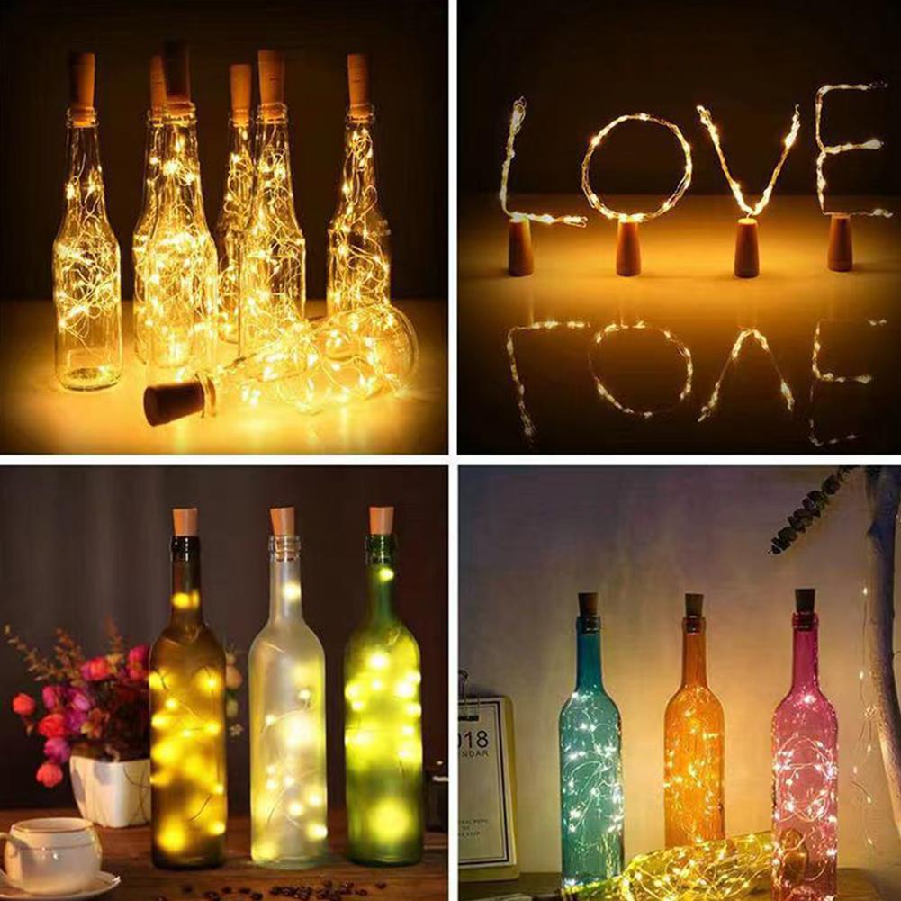 Wine Bottle Light 10 Bulbs LED Batteries Installed