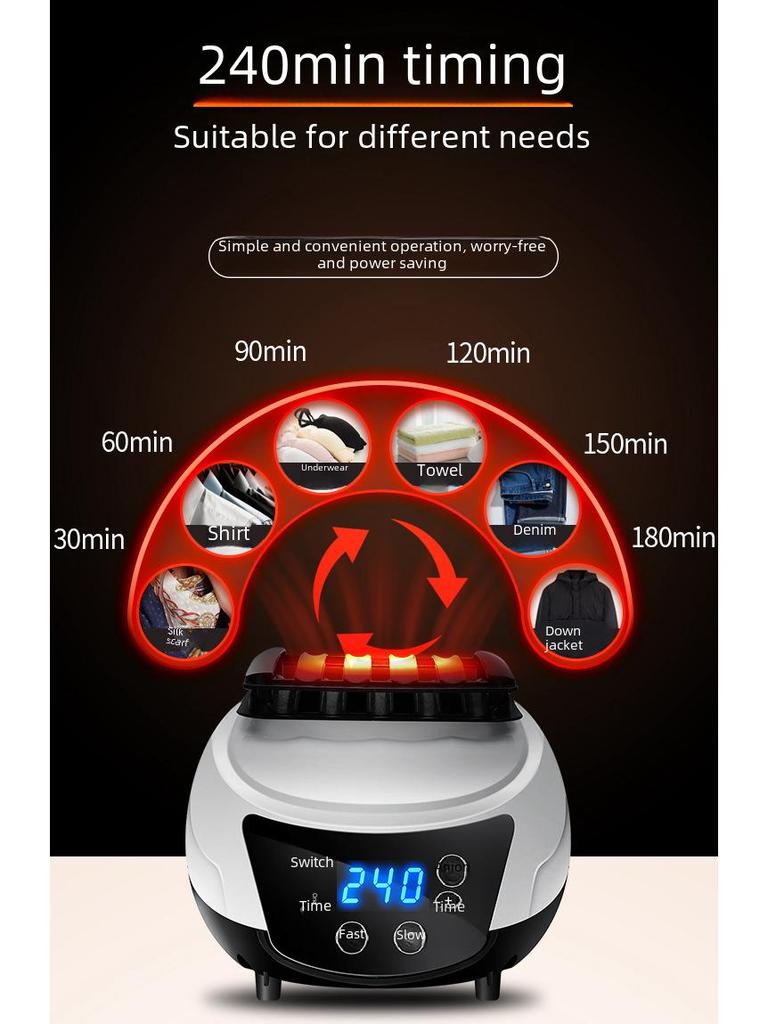 Remote-Controlled Air Dryer with Negative Ion Shield for Household Use