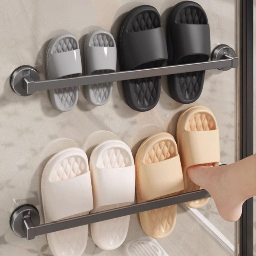Wall-mounted Towel Rack Suction Cup Towel Hanging Holder New Bath Towel Storage Rack  Bathroom