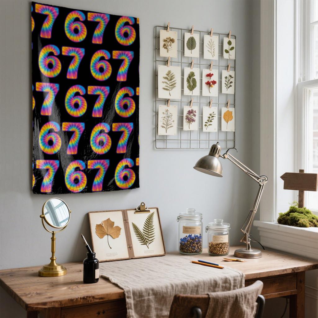 Repeating 67 Tie Dye Pattern Digital Printing Polyester Wall Tapestry Suitable for Use Living Rooms Bedrooms Offices Bars Party