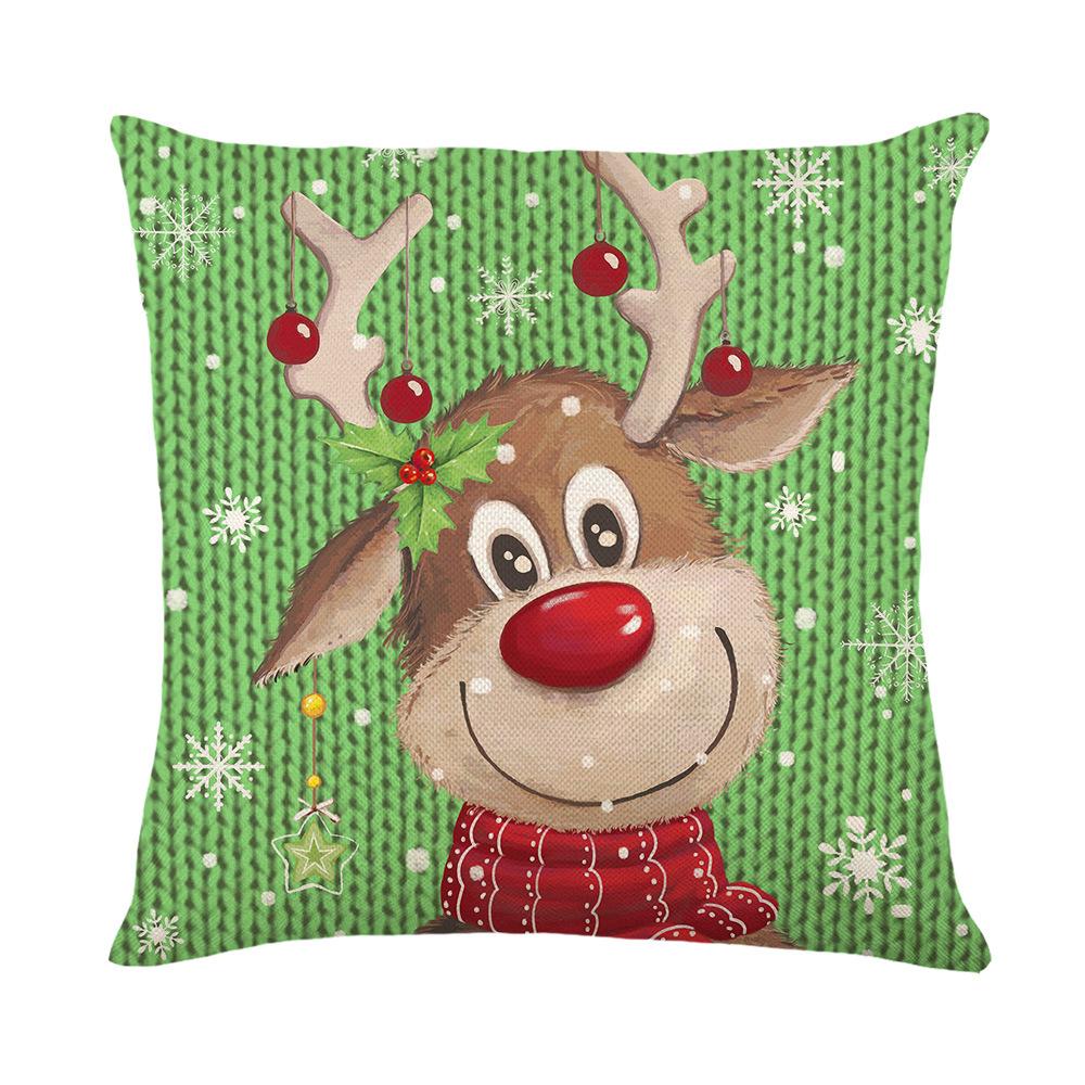 

Рождественская наволочка Полиэстер Рождественский принт снеговика Домашняя наволочка Наволочка для подушки на диван в гостиную 45 * 45Cm (without pillow core)