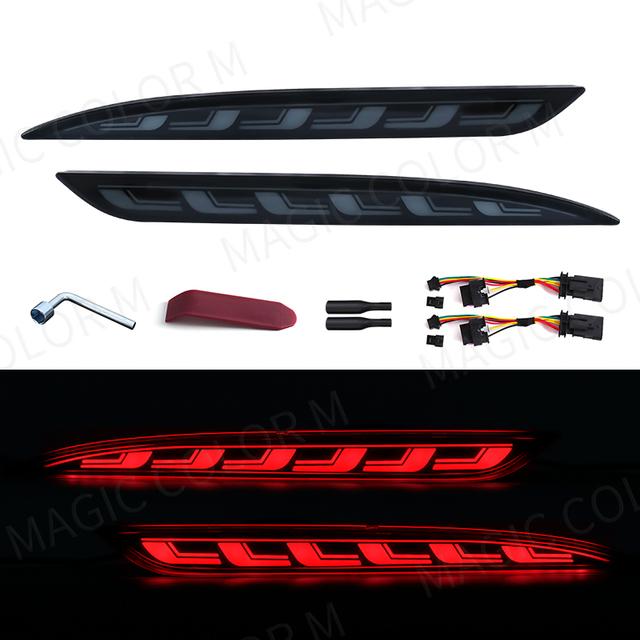 Für Tesla Model 3 Model Y 2018     2023 LED-Heckstoßstangen-Reflektor 3 Funktionen Bremslicht Dynamischer Blinker