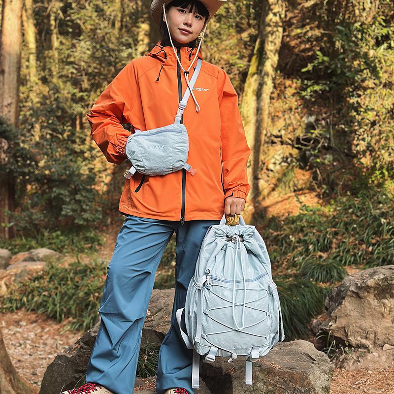 Male college student leisure outdoor mountaineering bag High school student travel backpack Women's large-capacity backpack Small satchel two pieces
