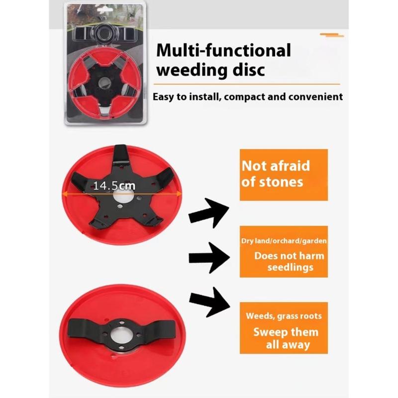 Cutting Disc With Hardened Alloy Blades Quick Setups Weeder Trimmer For Lawns Orchards Farmlands Farms Vineyards 1 Pair
