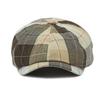 Plaid Beret Hat Short Brim Thin Lightweight Unisex British Retro Artist Cap for Men Women Fashion Accessories