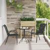 VidaXL 3-Piece Garden Bistro Set Black Textilene and Steel 42003978