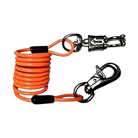 

Horse Bungee Lead Rope Adjustable Equine Performance Leash Extender Impact Absorbing Coiled Lead Rope for Camping Trail Riding Grooming оранжевый