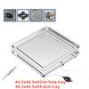 Stainless Steel Rectangle Dinner Tea Tray Double 2 Layer Dumpling Oil Leaking Hole Basin Steaming Draining Hole Plate with Basin