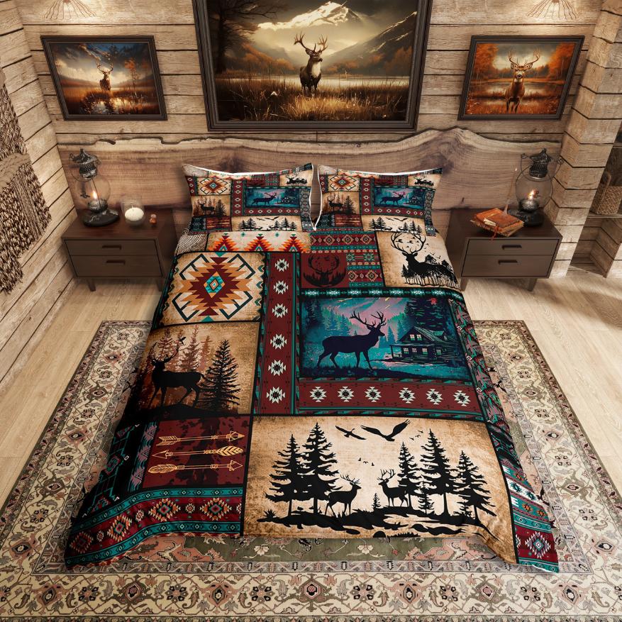 Comforter Homewish Cute Bear Jungle Amimal Bedding Setrustic Farmhouse Cabin Bed Set For Boy Kids