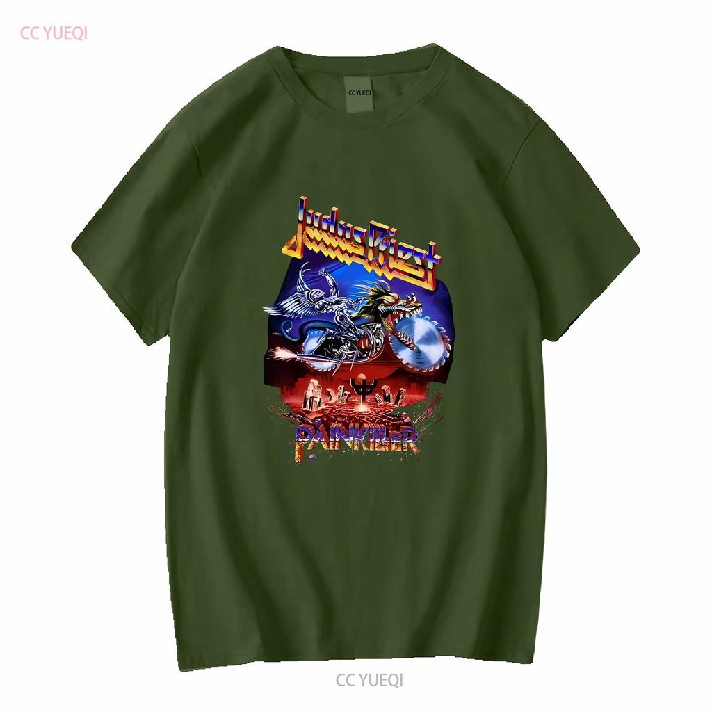 1990 Judas Priest Painkiller T-Shirt Heavy Metal Band Doppelseitig S 5XL lange oder kurze Ärmel Vintage Gewaschen Designer Kleidung