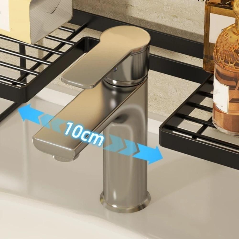 Water Drainage Bathroom Storage Rack Carbon Steel Sink Drying Rack Cosmetics Organizer  Bathroom