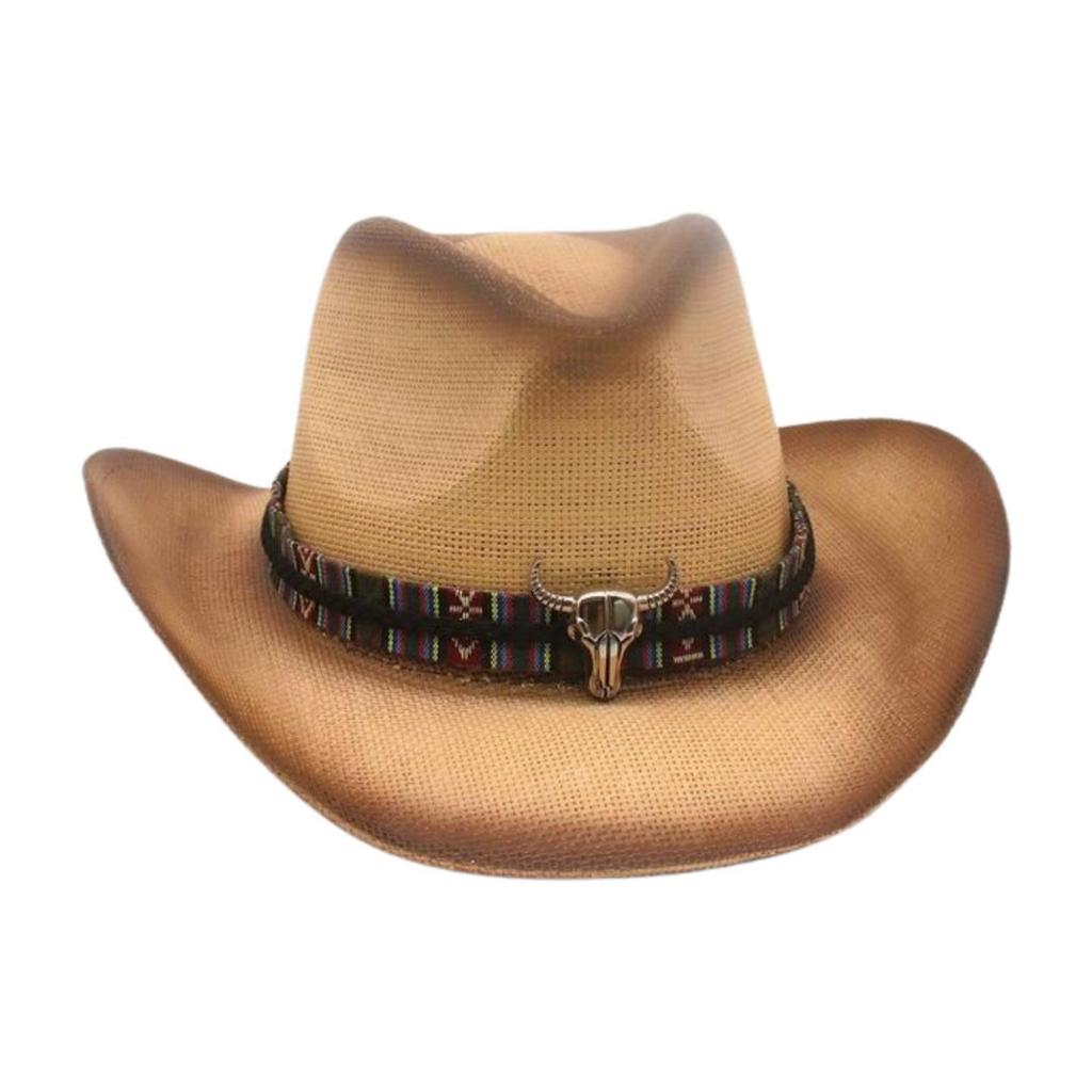 Spring And Summer Men'S And Women'S Western Cowboy Hats, Ethnic Style Cowboy Hats, High-End Street Photography Hats