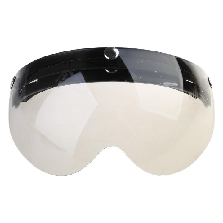 Universal 3-Snap Motorbike Helmet Visor Front Flip Up Wind Shield Len Sunglasses