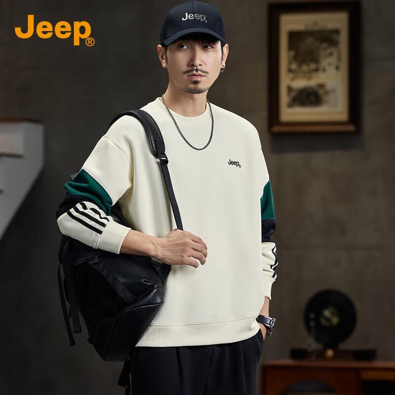 Jeep Men's Round Neck Pullover Sweatshirt