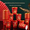 2026 Year of the Horse Red & Gold Foil Disposable New Year Cups - Thick, Anti-Scald, High-Temp Resistant Paper Cups for Spring Festival.