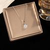 Light Luxury Zircon Full Diamond Choker Necklace Titanium Steel Versatile Minimalist Accessories for Women