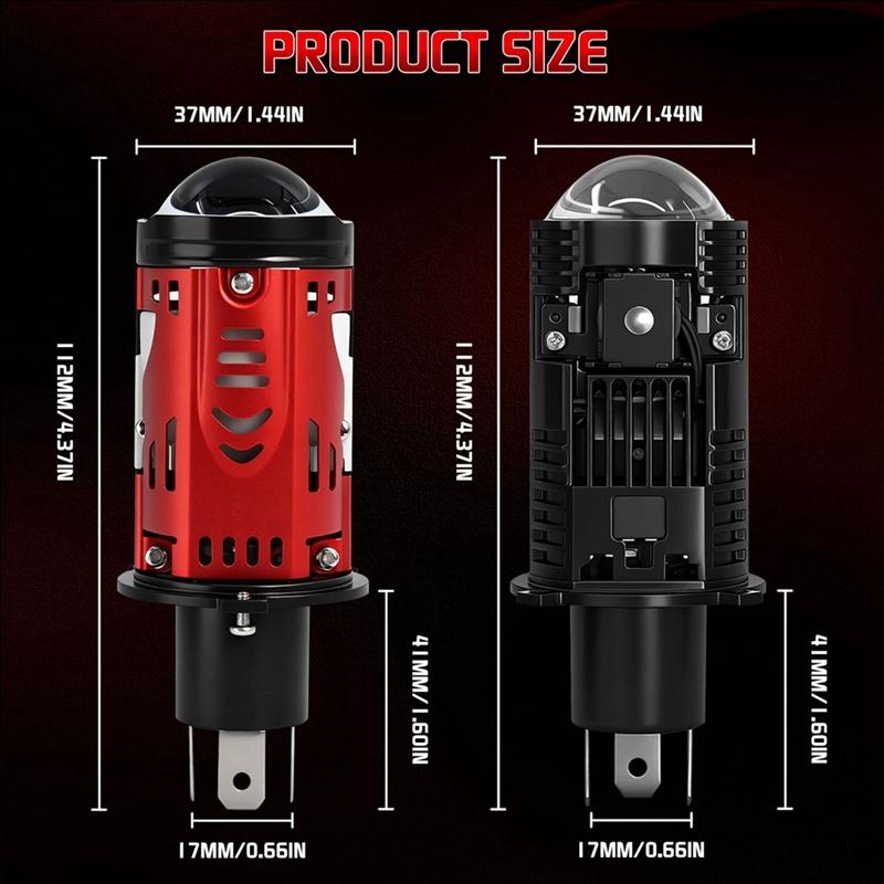 Bi LED H4 Projector Lens Light 6000K Mini Car Motorcycle Light Bulbs Waterproof High Low