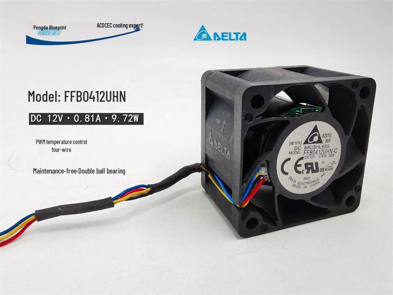 

FFB0412UHN 12В 0.81А 4028 Серверний вентилятор охолодження-бустер з подвійним кульковим підшипником