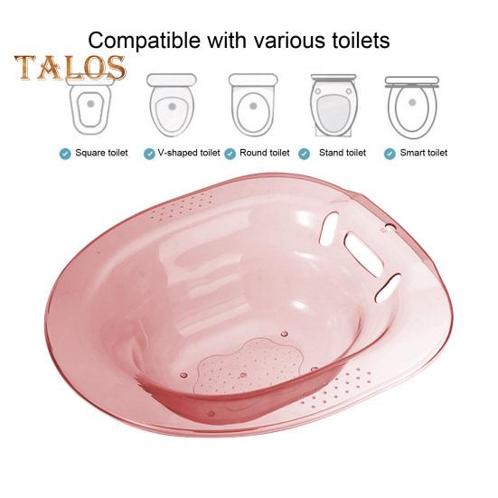 Hemorrhoids Sitz Bath Large-Capacity Wide Seating Area Anti-Overflow Toilet Wide Seat Universal Fit Sitz Bath