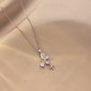 Women's Butterfly Zirconia Clavicle Necklace: Elegant, Fashionable, Titanium Steel Jewelry