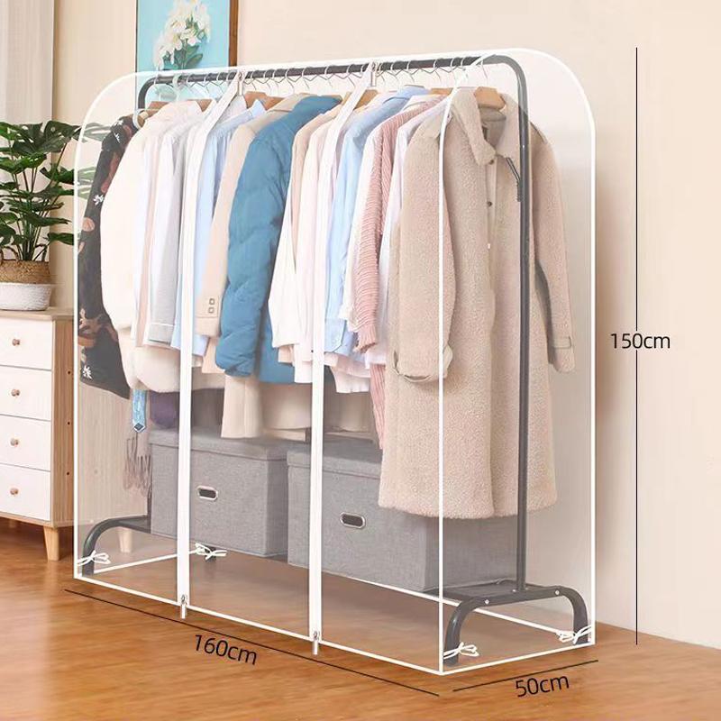 Household Fully Transparent Hanger Clothing Dustproof Hanging Bag Fully Enclosed Zip Style Coat Down Jacket Suit Dustproof Cover