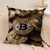 Cool Bitcoin Fashion Luxury Cushion Cover Silky Short Plush Invisible Zipper Dustproof Sofa Pillow Case For Home Decor