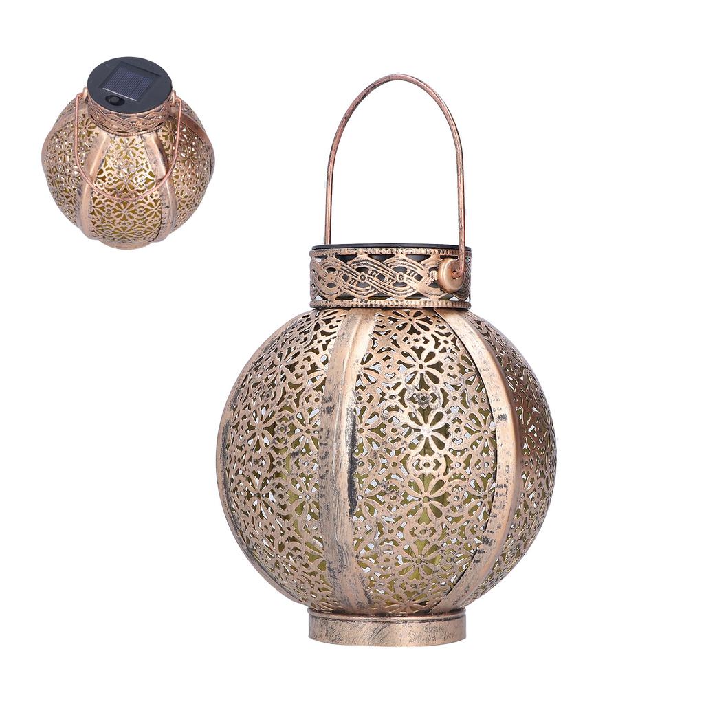 Solar Hohl Licht Wasserdichte Retro Stil Solar Landschaft Hohl Laterne für Außerhalb