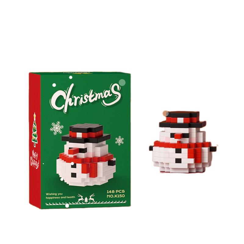 Christmas Donut Series Building Blocks for Children's PuzzleSanta Claus Christmas Tree Damo Egg Puzzle Toys Christmas Gifts