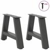 VidaXL Coffee Table Legs A-Shape 2 Pieces Anthracite 30 X (30-31) Cm Steel 4012810