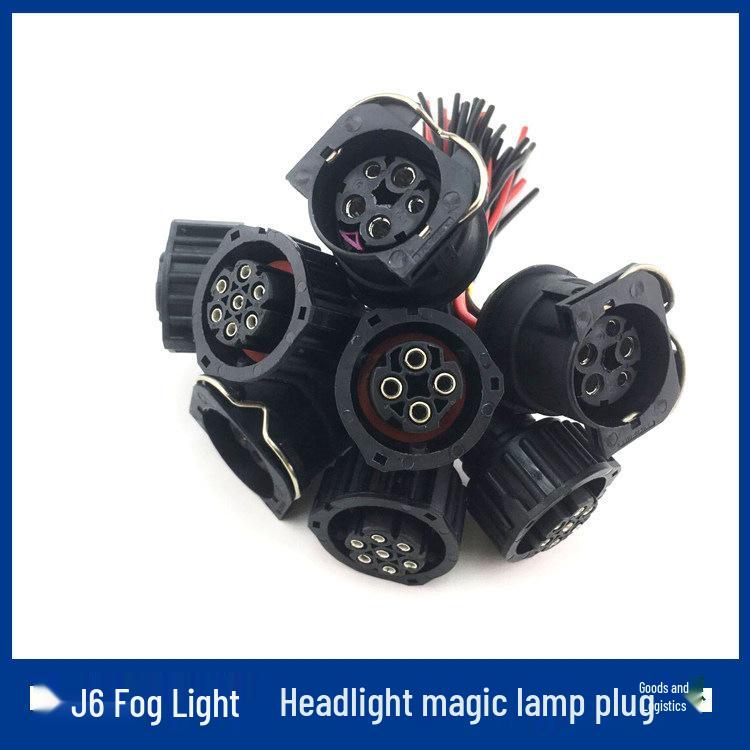 Compatible Headlight, Turn Signal, Fog & Tail Light Socket with Car Sticker for FAW Jiefang J6P