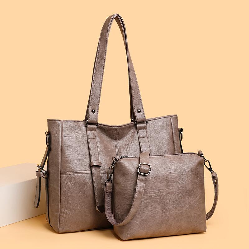 Set de genți din două piese Geantă tote pentru navetă pentru femei Geantă de mână de mare capacitate Geanta mamă Geantă de umăr