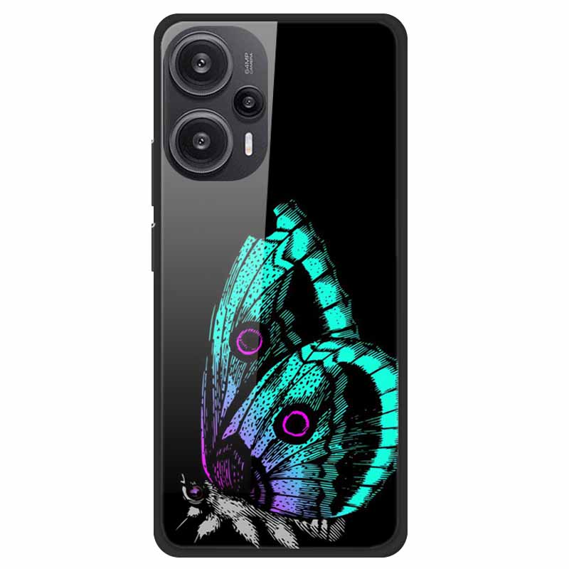 For Xiaomi Poco F5 5G F5Pro Case Luxury Tempered Glass Soft Bumper Phone Cover for POCO F5 Pro 2023 Fundas on PocoF5 Painted