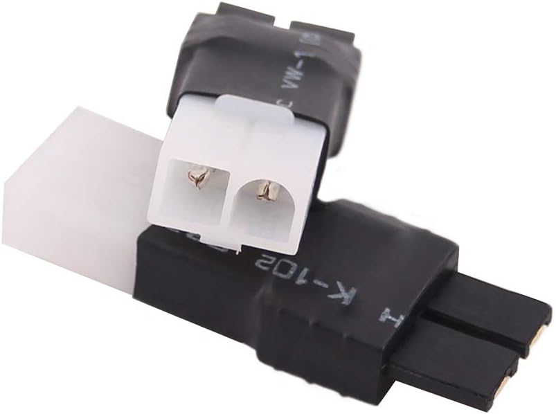 3-Pack Traxxas Style Male Connector to Female Big Tamiya Adapter | Direct Plug Connection | Color: Black