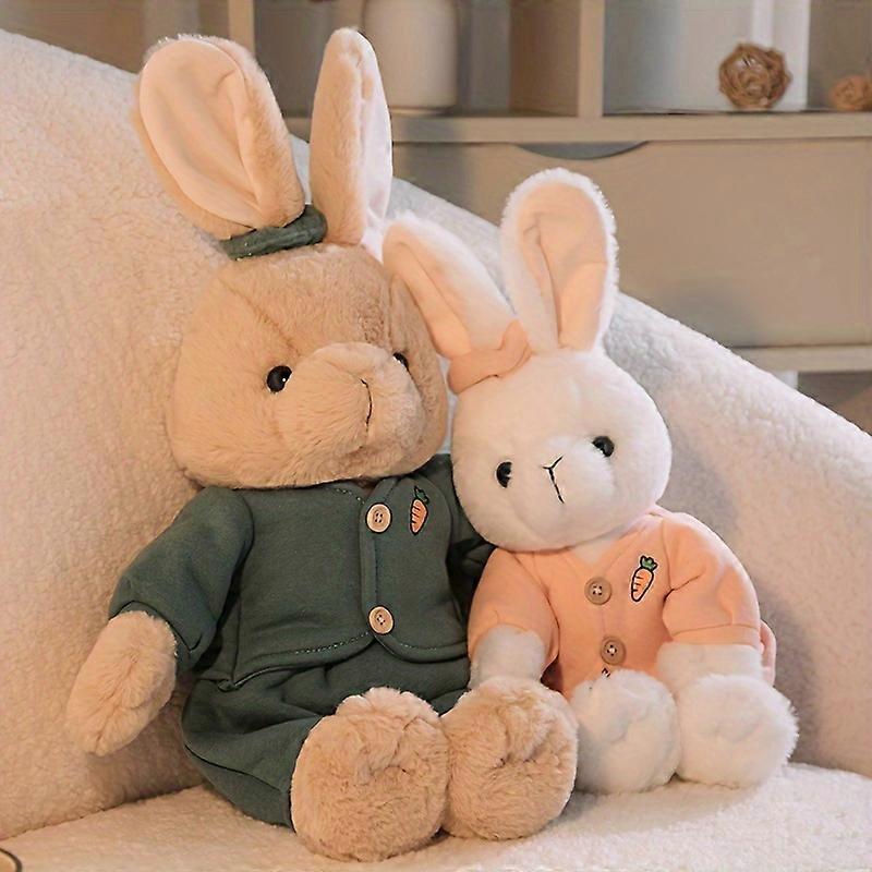 Cartoon-Kaninchenpuppe Plüschtier Mädchen Bettpuppe Schlafkissen Greifautomat-Puppe für Kindertag Geschenk